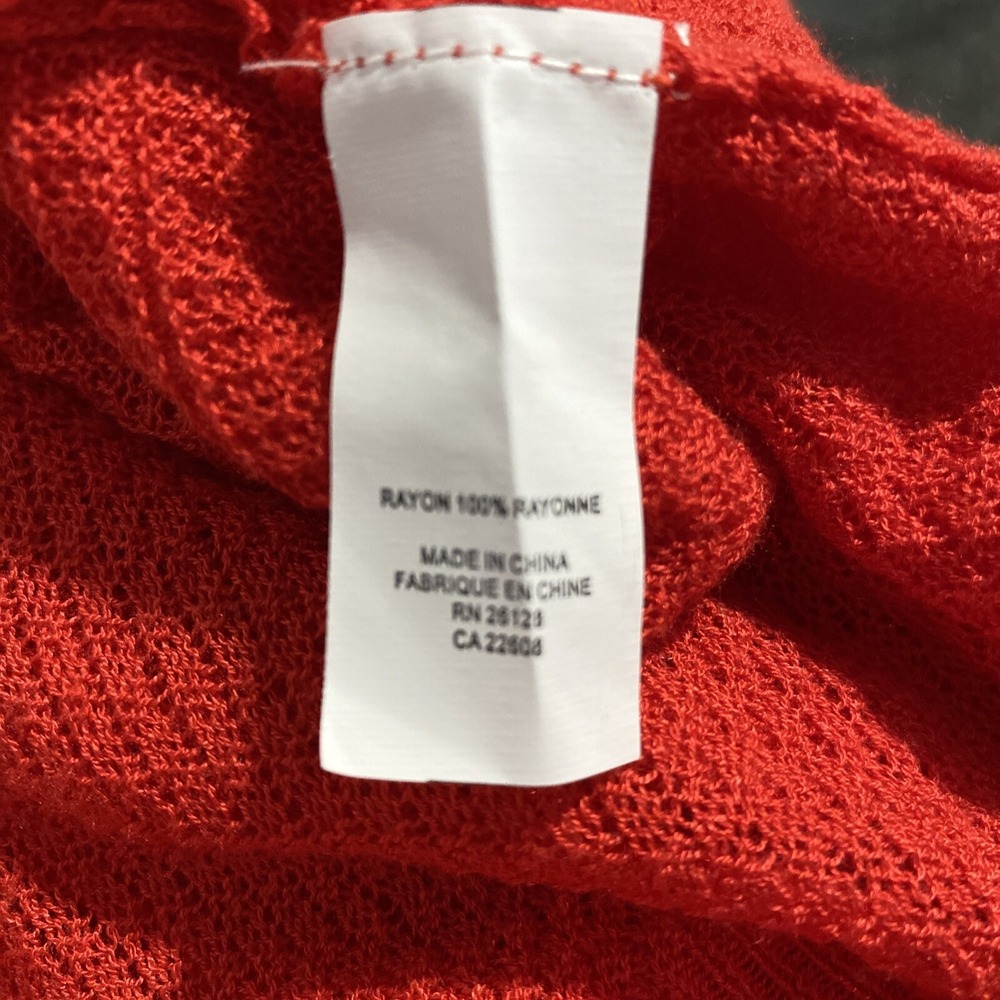 ECHO Red Knit Shawl Cardigan Wrapper‎ Topper Convertible Rayon ONE SIZE - Picture 6 of 7